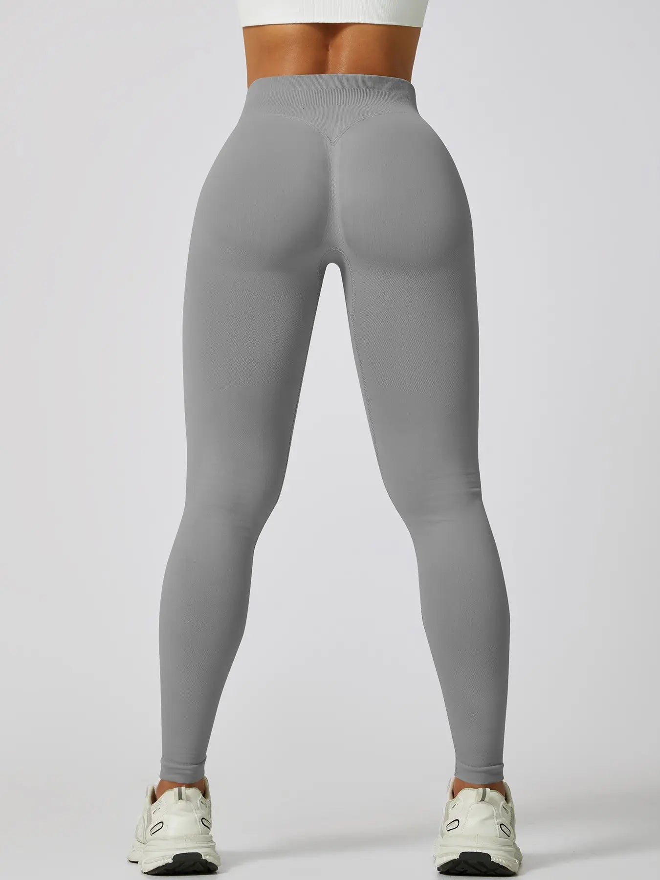 Women'S Seamless High-Waisted Sporty Leggings, Tight-Fitting Knit Fabric, Butt-Lifting Yoga Pants for All Seasons