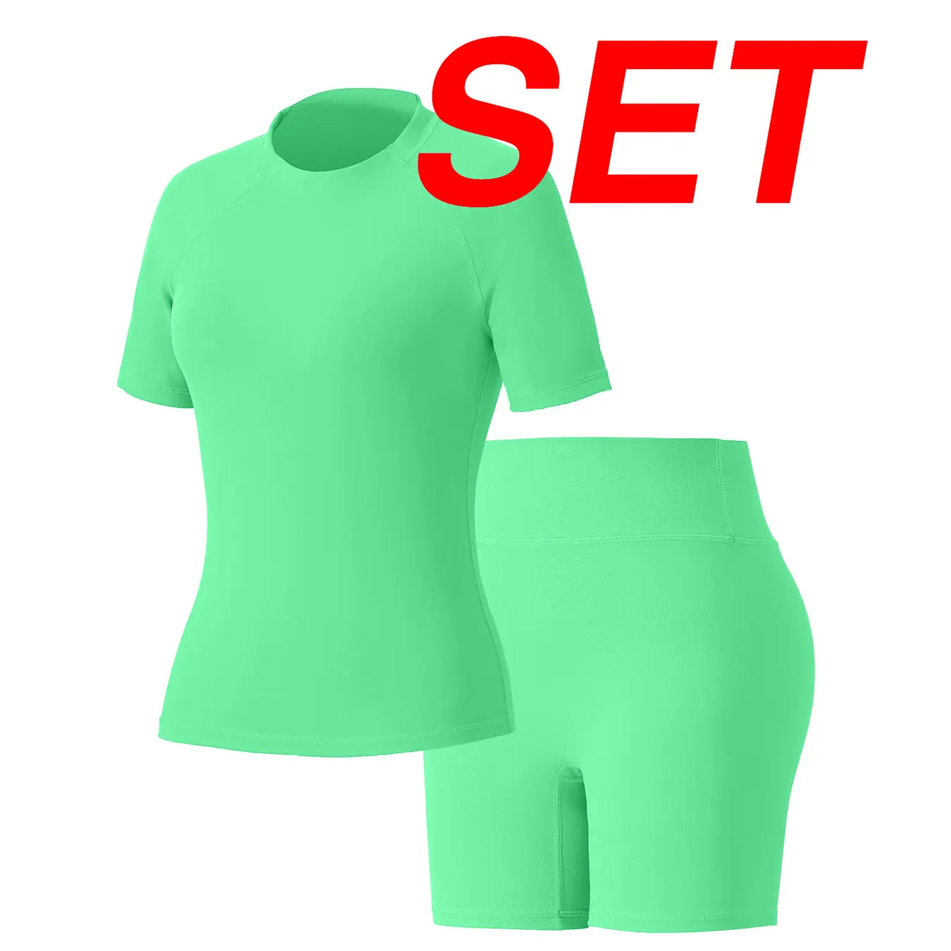 Uncia Active Women'S Tracksuit Set - No Seamless Shorts & Raglan Sleeves Tee with Flat Tummy Effect & Glute-Lifting Fit Training Clothes Workout Gym Clothing Tiktokshopspringglowup Sporty Style Outfits Yoga Gym Outfits Outdoorfun
