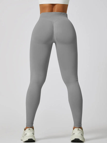 Women'S Seamless High-Waisted Sporty Leggings, Tight-Fitting Knit Fabric, Butt-Lifting Yoga Pants for All Seasons