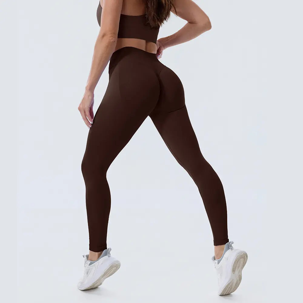 Coral Canton High Waisted Seamless Sports Leggings