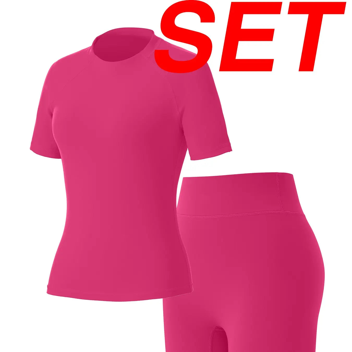 Uncia Active Women'S Tracksuit Set - No Seamless Shorts & Raglan Sleeves Tee with Flat Tummy Effect & Glute-Lifting Fit Training Clothes Workout Gym Clothing Tiktokshopspringglowup Sporty Style Outfits Yoga Gym Outfits Outdoorfun