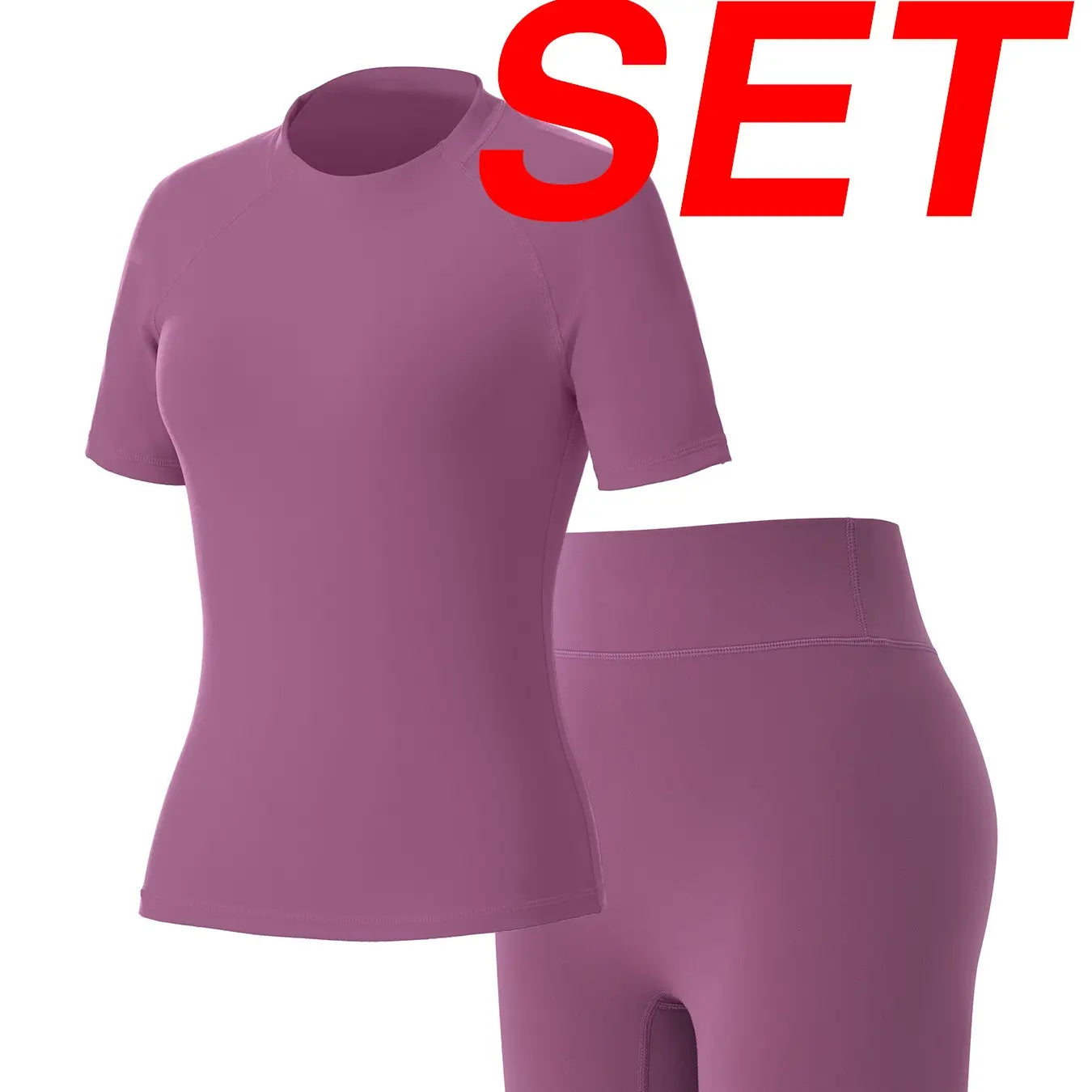 Uncia Active Women'S Tracksuit Set - No Seamless Shorts & Raglan Sleeves Tee with Flat Tummy Effect & Glute-Lifting Fit Training Clothes Workout Gym Clothing Tiktokshopspringglowup Sporty Style Outfits Yoga Gym Outfits Outdoorfun