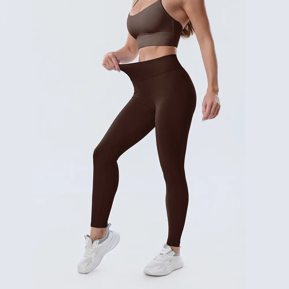 Coral Canton High Waisted Seamless Sports Leggings