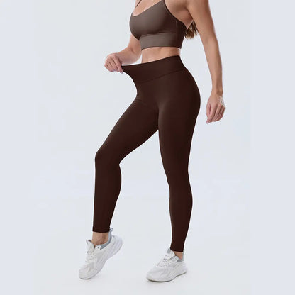 Coral Canton High Waisted Seamless Sports Leggings