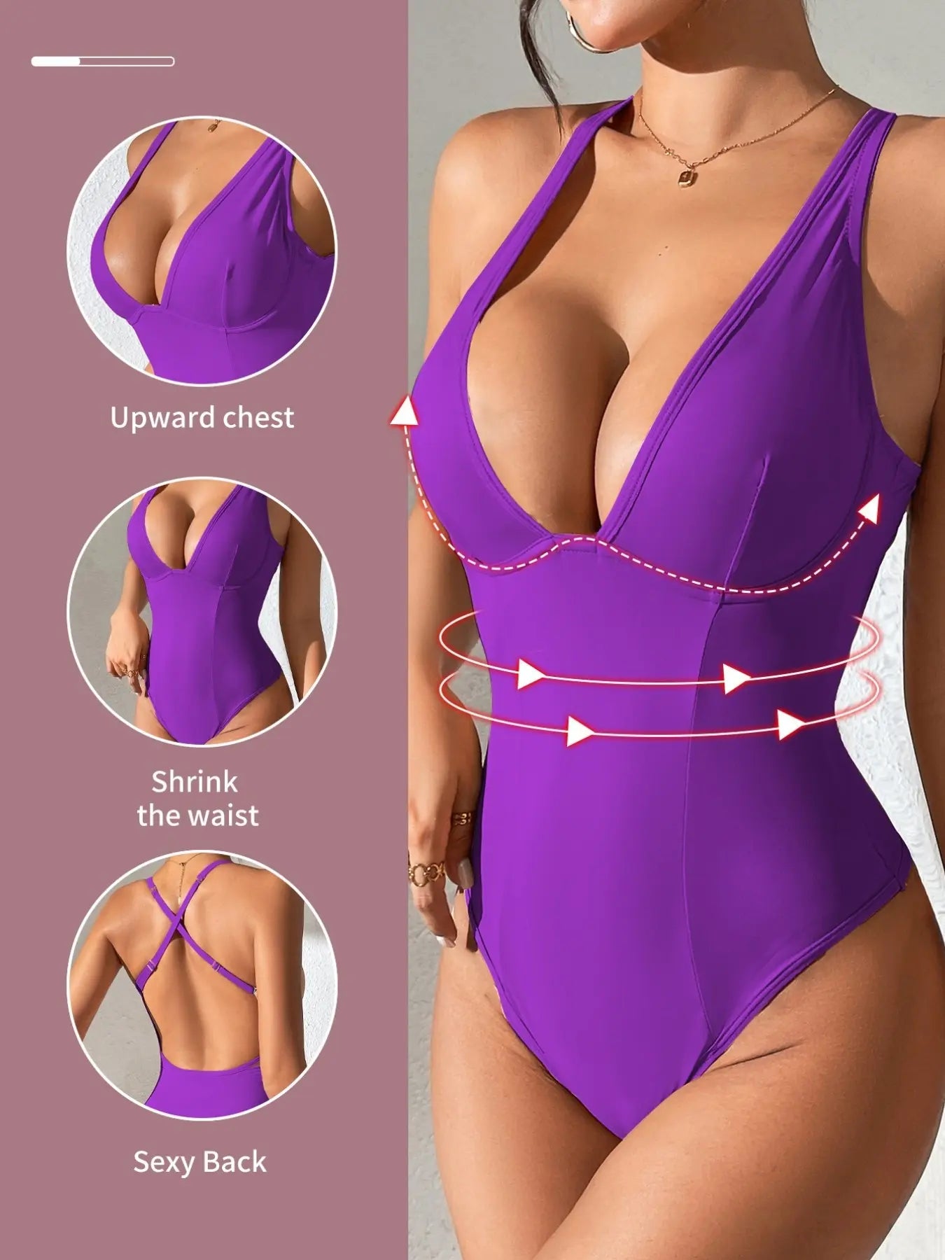 Women'S Solid Color Open Bust Crotch Sexy Shapewear Bodysuit, Tummy Control Butt Lifter, Women'S Shaper for Daily Wear, Compression, High Waisted Shapers, Underwear, Womenswear