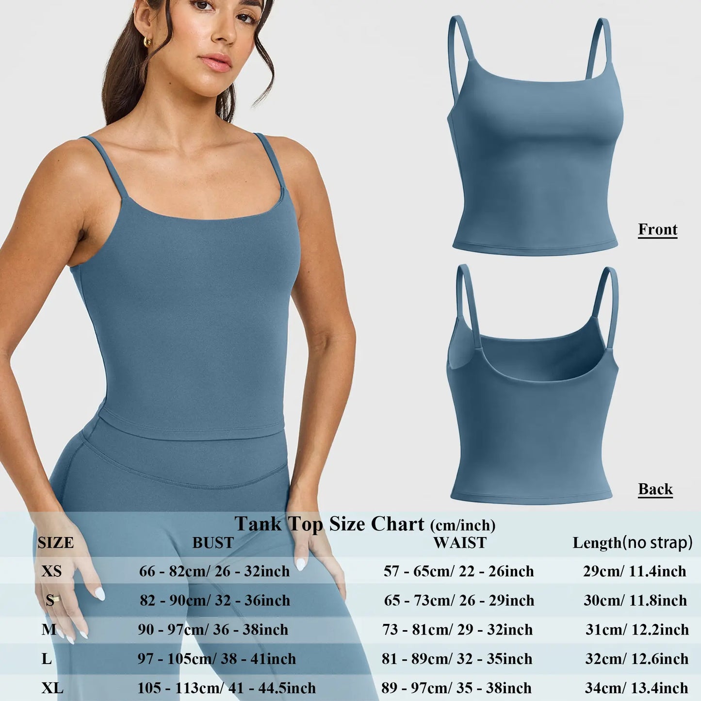 RICH BRIA SOFTMOTION Strappy Tank Top Workout Tops Yoga Sports Vest, Short Sleeve Crop Top Women Fitness Activewear Gym Fashion Outdoor Gymwear Comfort Wide Leg Yoga Pants Matching Top