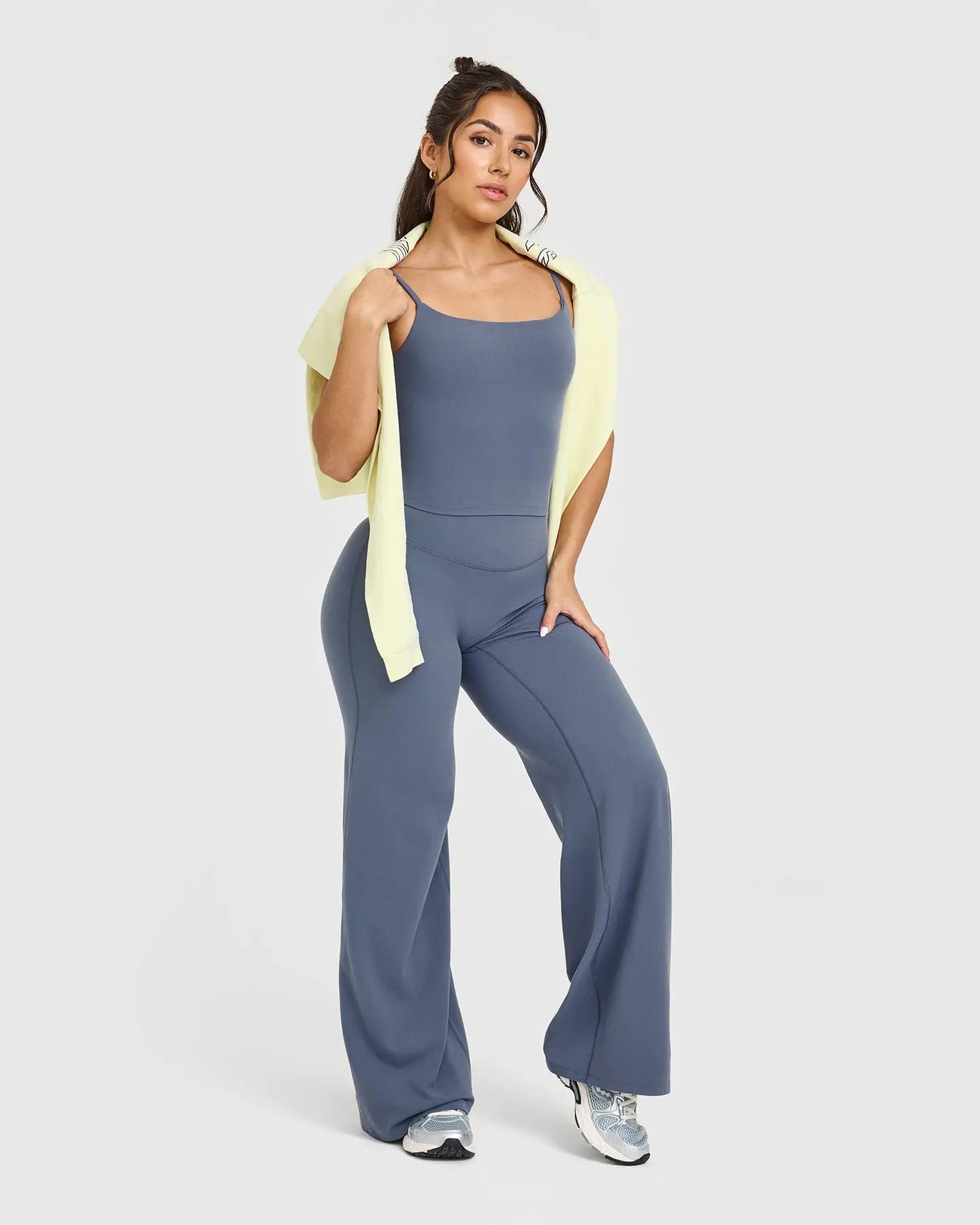 RICH BRIA SOFTMOTION Strappy Tank Top Workout Tops Yoga Sports Vest, Short Sleeve Crop Top Women Fitness Activewear Gym Fashion Outdoor Gymwear Comfort Wide Leg Yoga Pants Matching Top