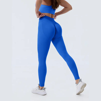 Coral Canton High Waisted Seamless Sports Leggings