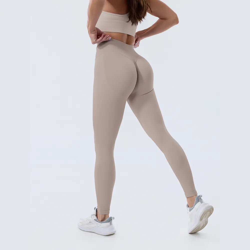 Coral Canton High Waisted Seamless Sports Leggings