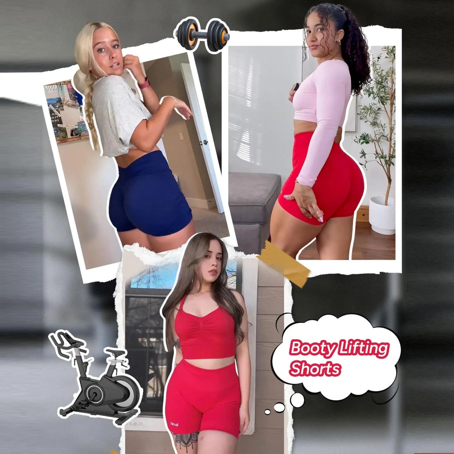 BRXL 2-Piece Set Lycra Fabric Women'S Supportive Cross-Back Sports Bra & Sculpting Ruched Biker Shorts | V-Back Design Seamless Construction #Fitness #Outdoorfun #Holidaywarmup #Summervibes -1
