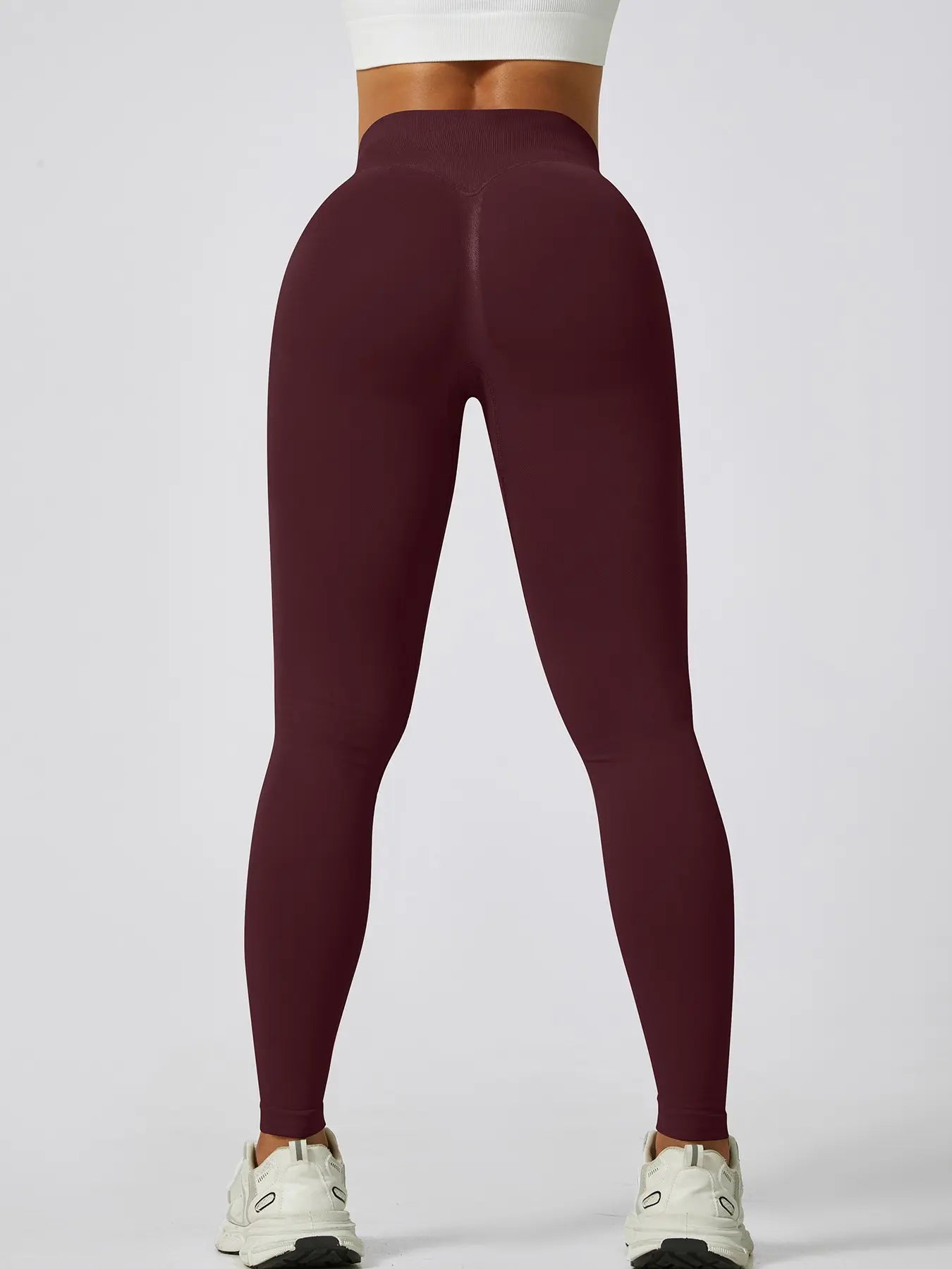 Women'S Seamless High-Waisted Sporty Leggings, Tight-Fitting Knit Fabric, Butt-Lifting Yoga Pants for All Seasons