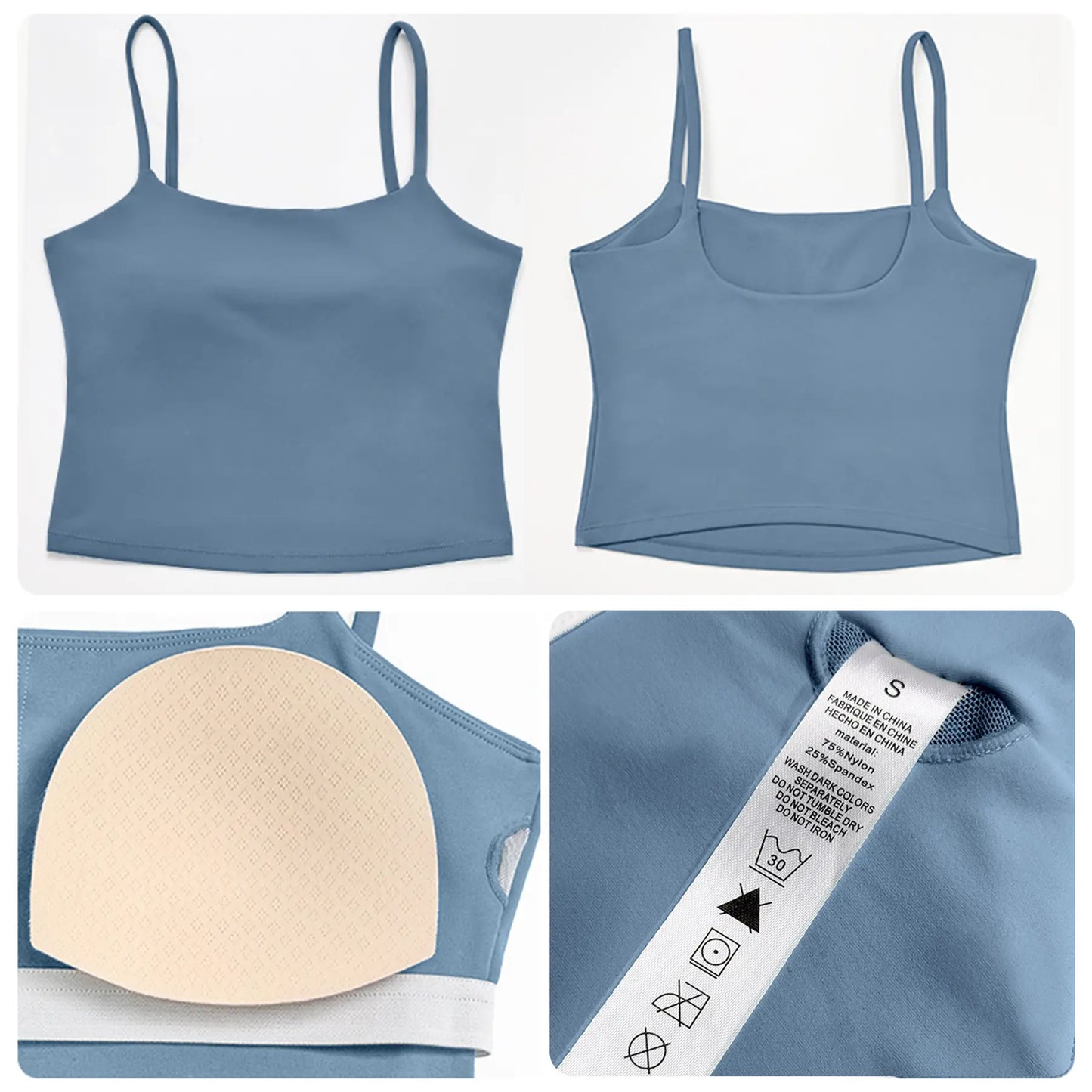 RICH BRIA SOFTMOTION Strappy Tank Top Workout Tops Yoga Sports Vest, Short Sleeve Crop Top Women Fitness Activewear Gym Fashion Outdoor Gymwear Comfort Wide Leg Yoga Pants Matching Top