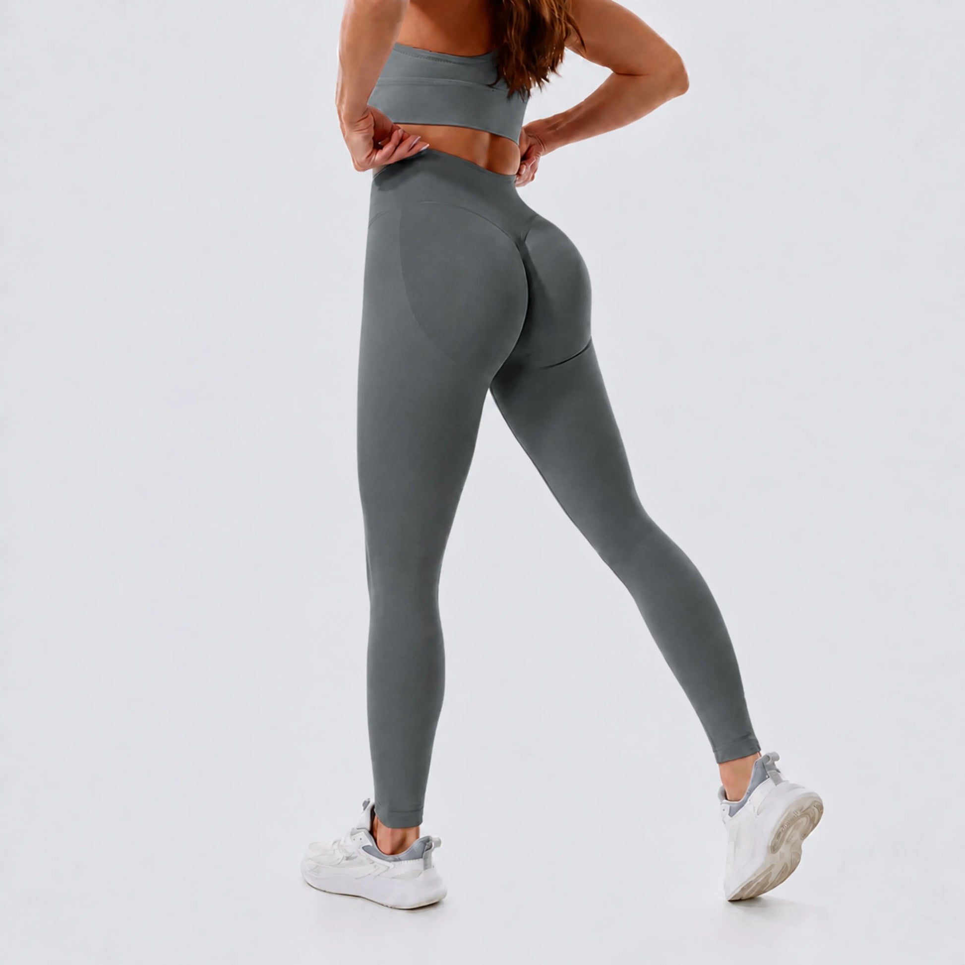 Coral Canton High Waisted Seamless Sports Leggings
