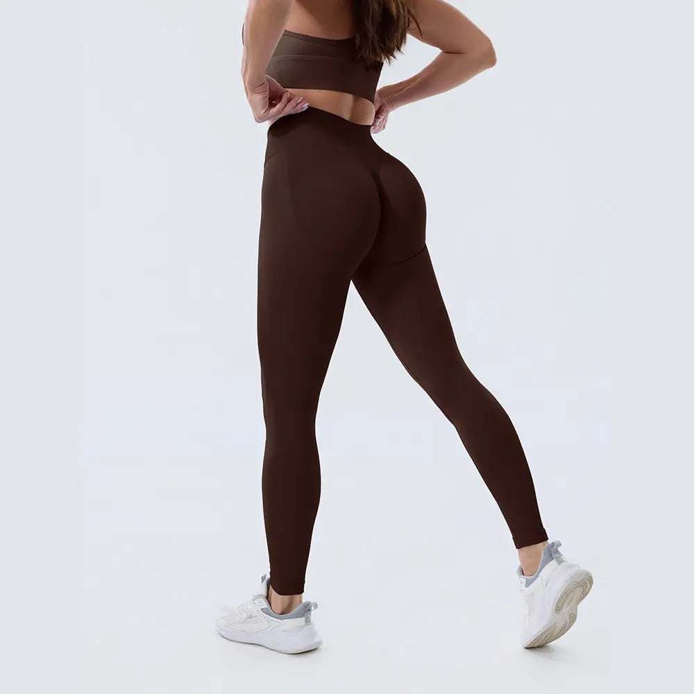 Coral Canton High Waisted Seamless Sports Leggings