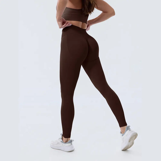 Coral Canton High Waisted Seamless Sports Leggings