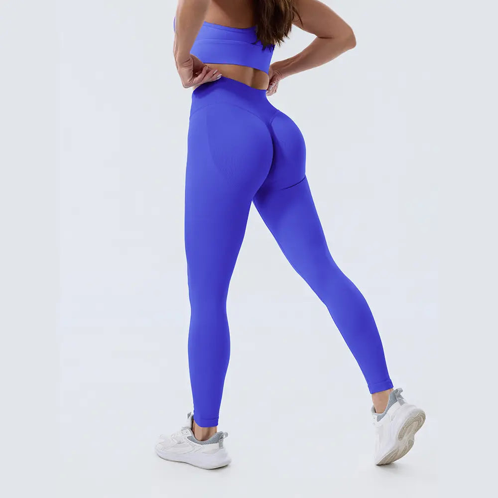 Coral Canton High Waisted Seamless Sports Leggings