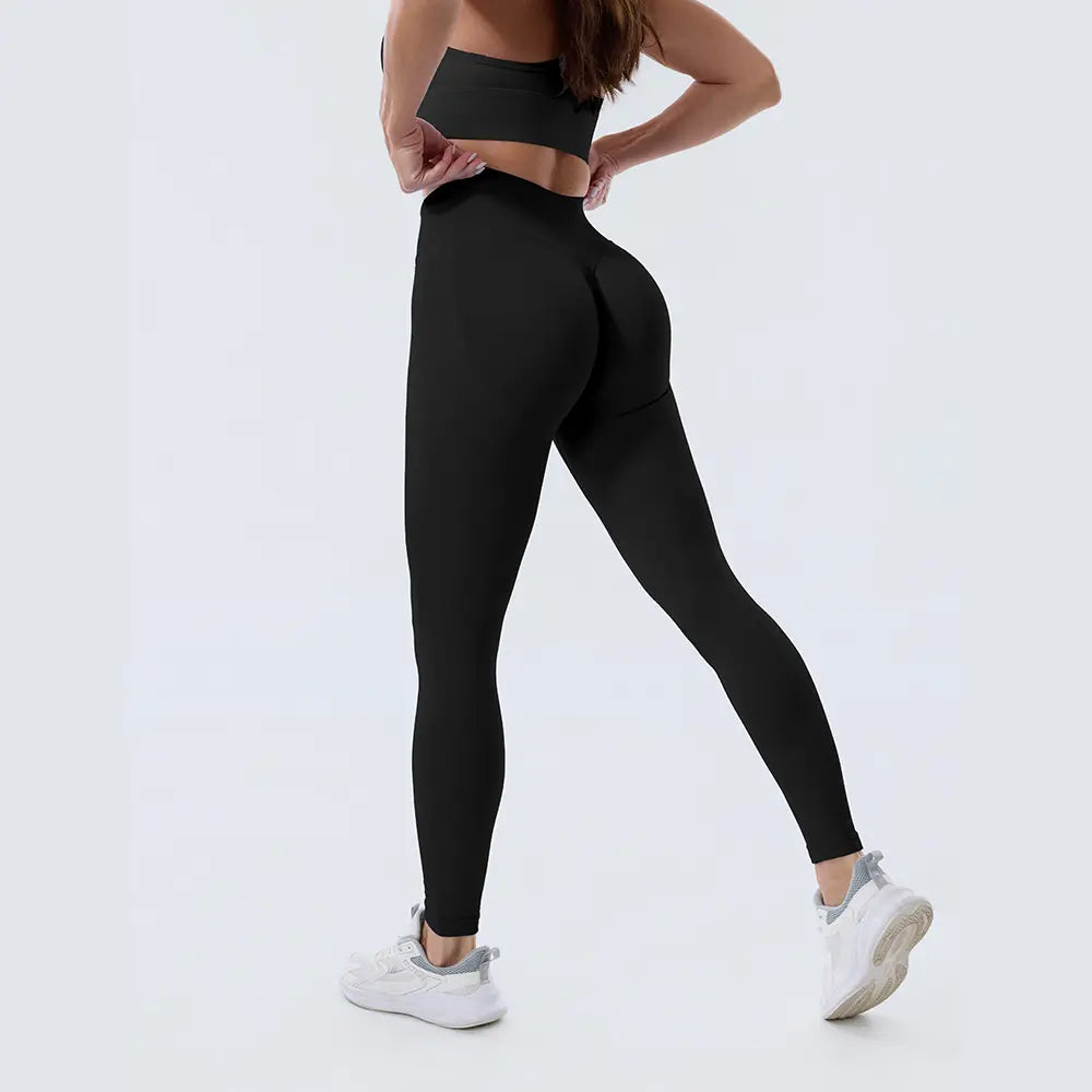 Coral Canton High Waisted Seamless Sports Leggings